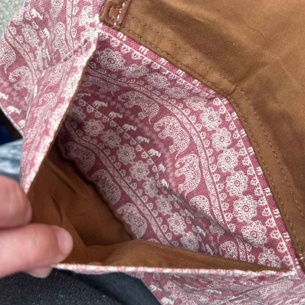 Elephant Print Backpack Purse Small/Medium Pink Boho‎ Festival Hippie